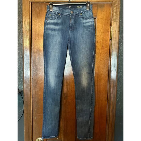 7 for all mankind Roxanne Mid Rise size 25 made in USA - Picture 1 of 5